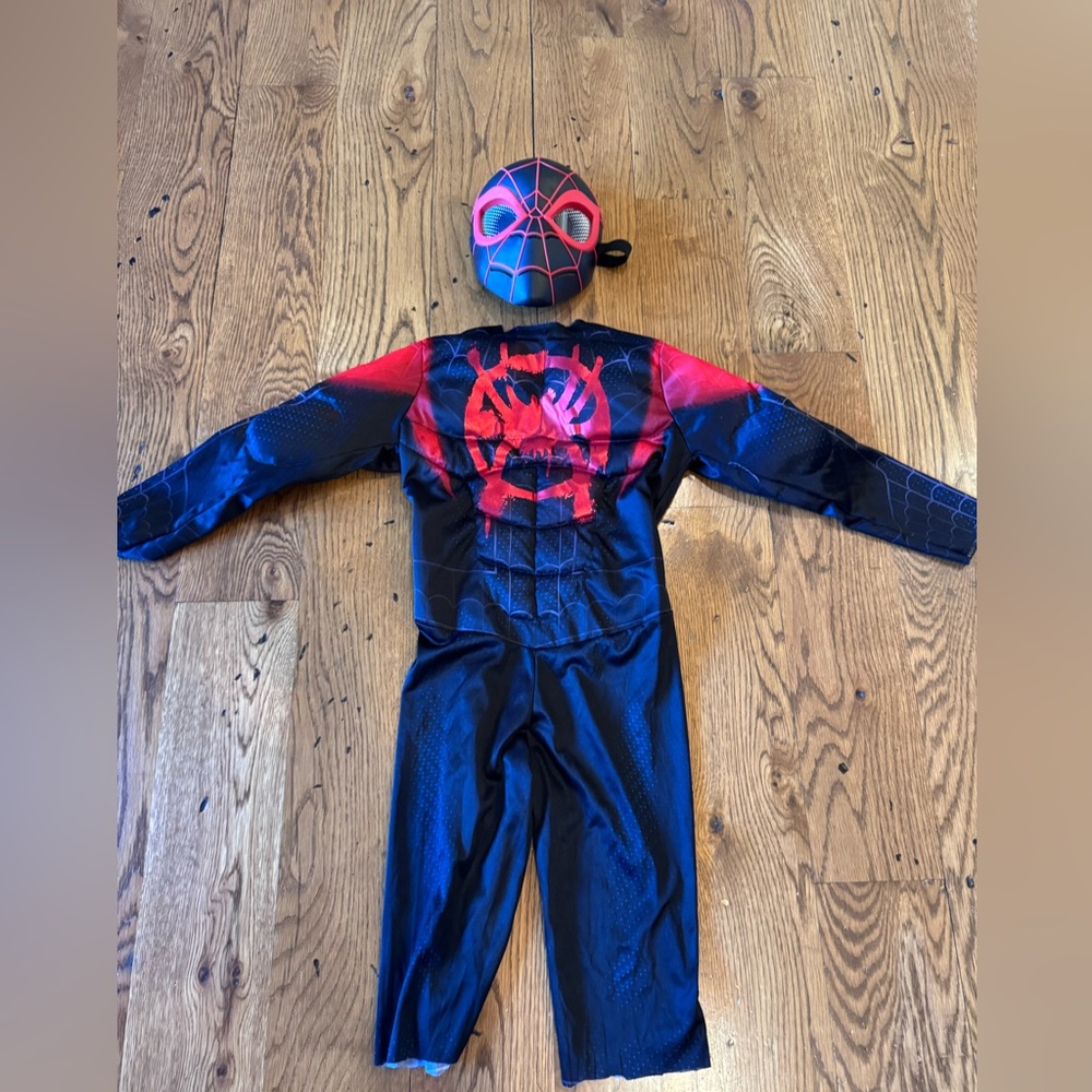 Marvel Superhero black Spiderman Costume and mask - Black and Red